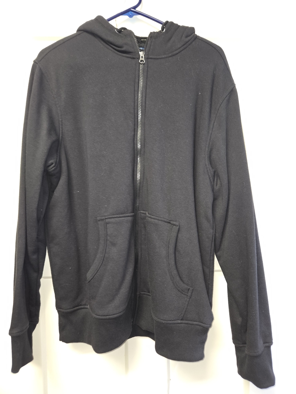 George Men's Black Zip-Up Hoodie Sweater